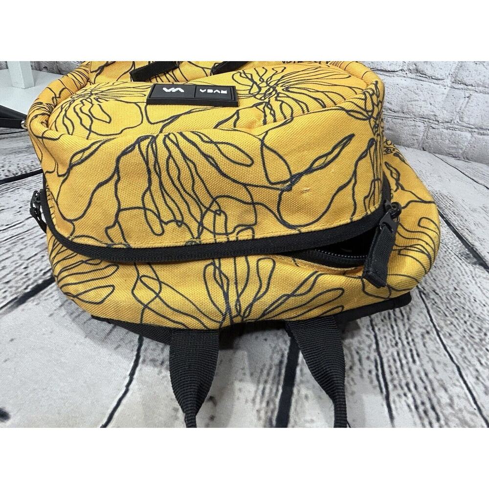 RVCA Estate II Yellow & Black Backpack Laptop Outdoor - Picture 6 of 10